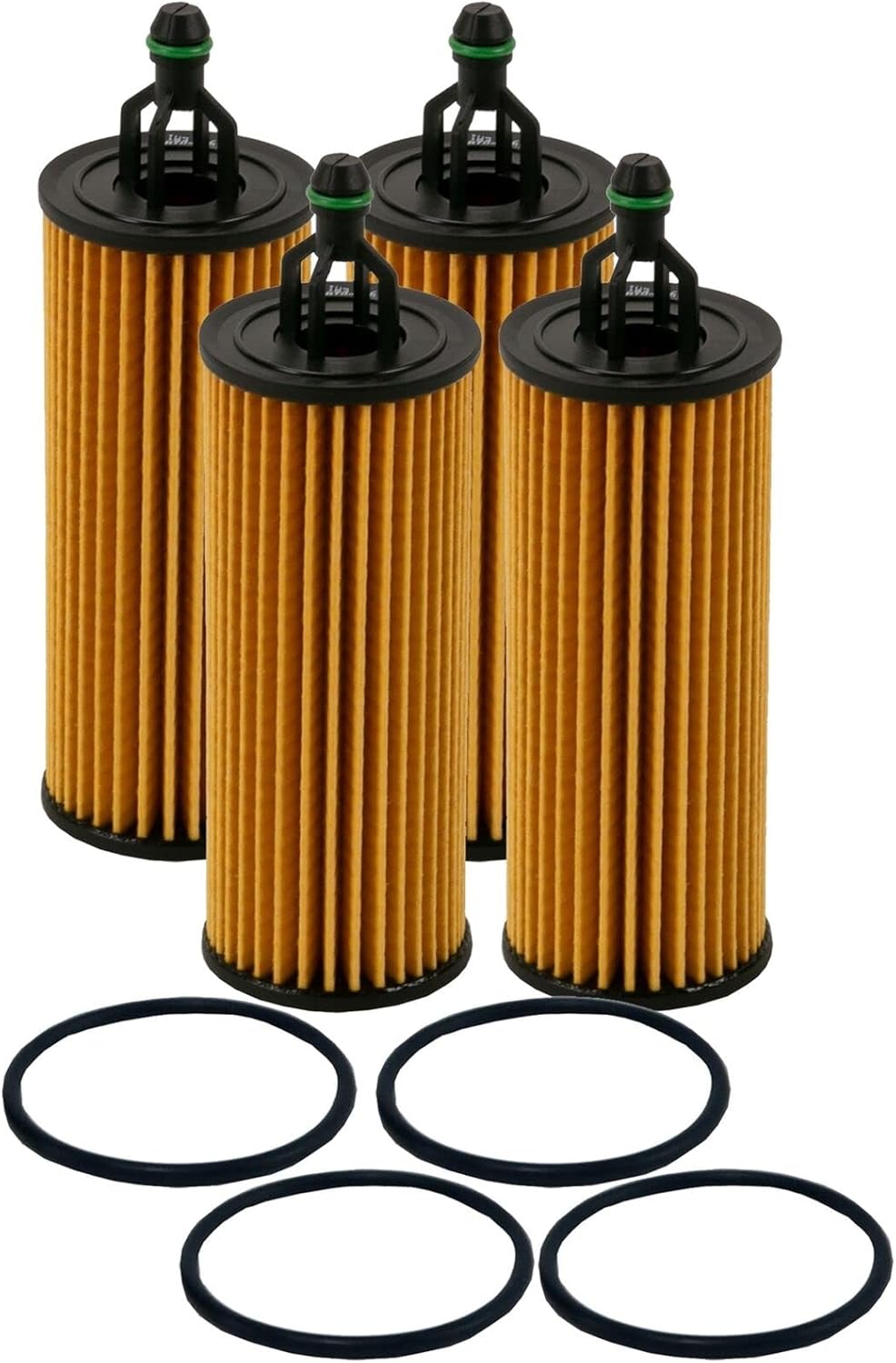 Set of 4 Engine Motor Oil Filters Fits Chrysler Dodge Jeep Ram VW V6 StdAsp