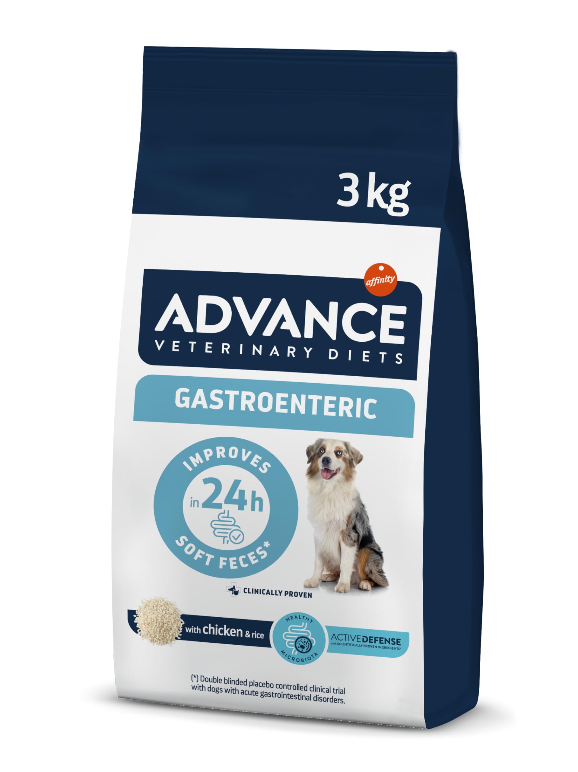 Advance Veterinary Diets Gastroenteric, Pienso para Perros con Trastornos gastrointestinales, 3kg