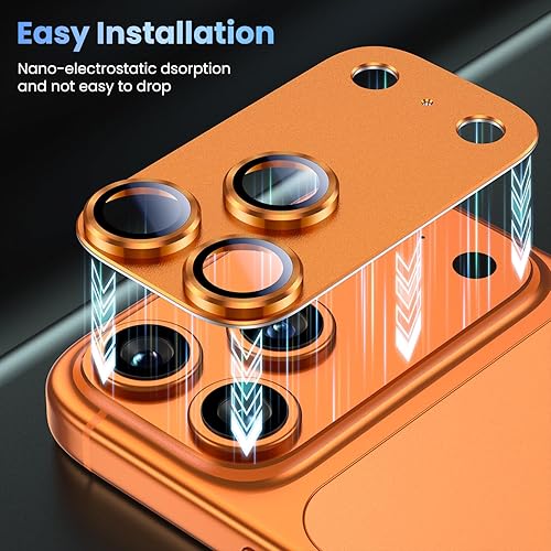 Vista 36 de Uyiton - Protector de lente de cámara de iPhone 13 Pro y 13 Pro Max, fuerte absorción, protección anticaídas, cubierta de cámara trasera, vidrio