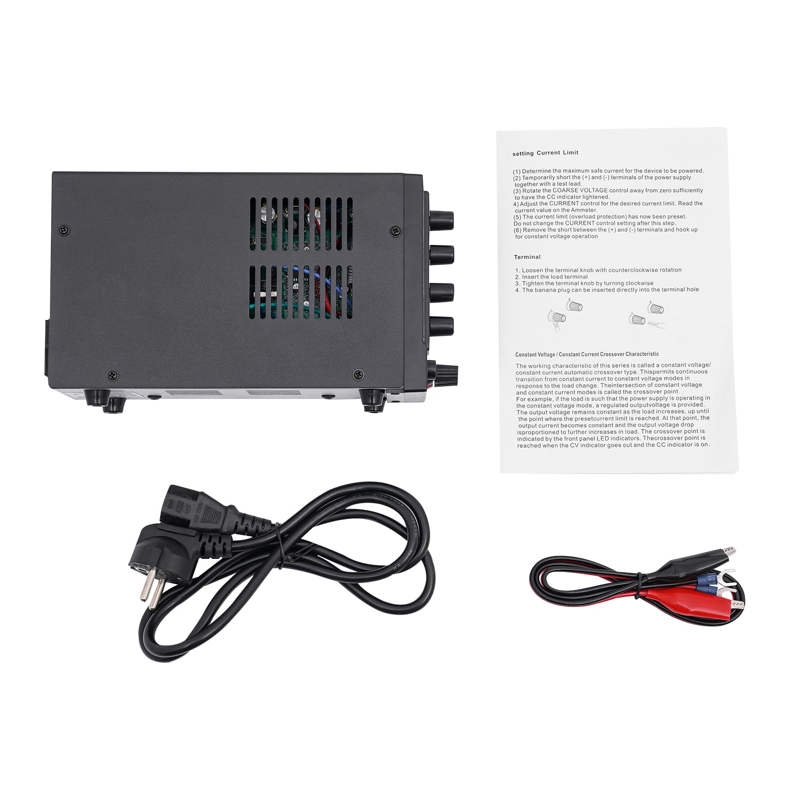 Alimentatore da laboratorio, 0 – 60 V, gamma di tensione 0 – 5 A, alimentazione DC, alimentatore di rete compatto, alimentatore da laboratorio, alimentatore da scrivania