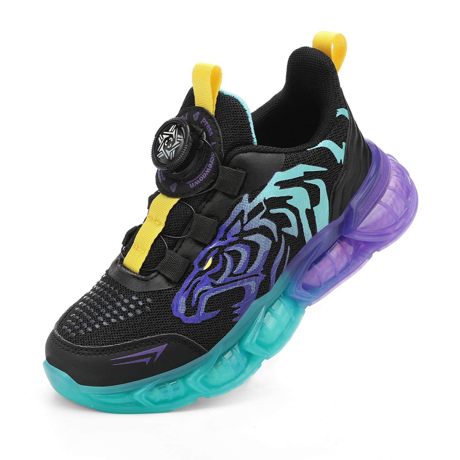 Kinder Sneaker Laufschuhe Mode Jungen Sportschuhe Tigermotiv Turnschuhe Bequem Atmungsaktiv Leicht Outdoor Sport Freizeit Schuhe Joggingschuhe Größe 28-39
