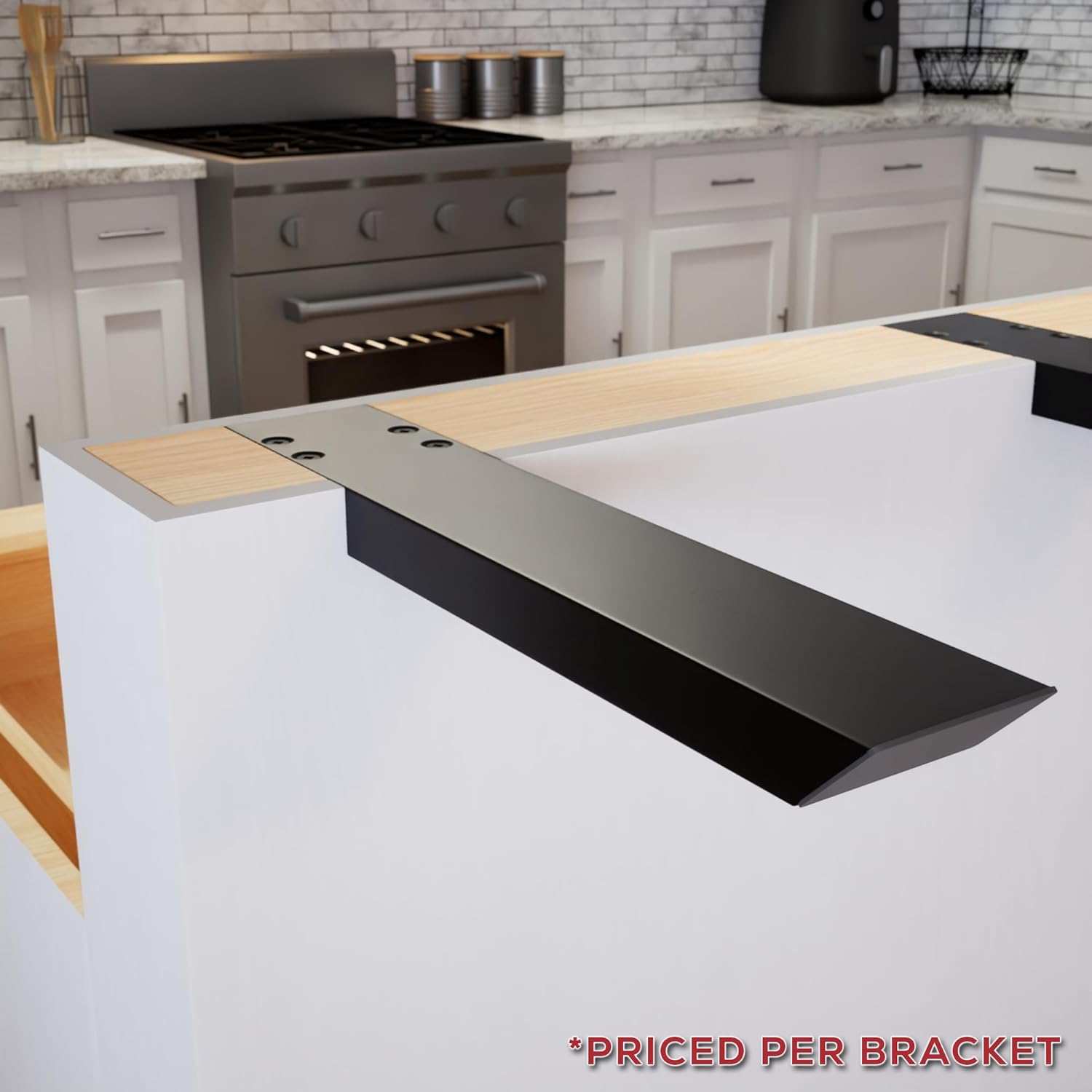 Solid Heavy Duty Industrial Knee Wall Countertop Support Bracket (16 Inches) 1 Count, DIY Kitchens, Shelving, countertop installations, Perfect Solution! Made By The Original Granite Bracket