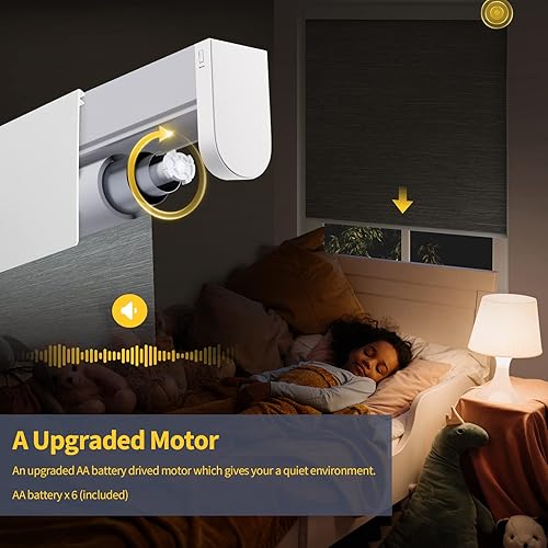 Miniatura 7 de CITOLEN Persianas motorizadas con cubierta de cenefa, persianas inteligentes mejoradas, de tela de pasto, persianas eléctricas con control remoto,