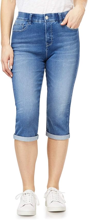 Angels Forever Young 360 Sculpt Jean Capri Pants for Women, Sizes 6-24
