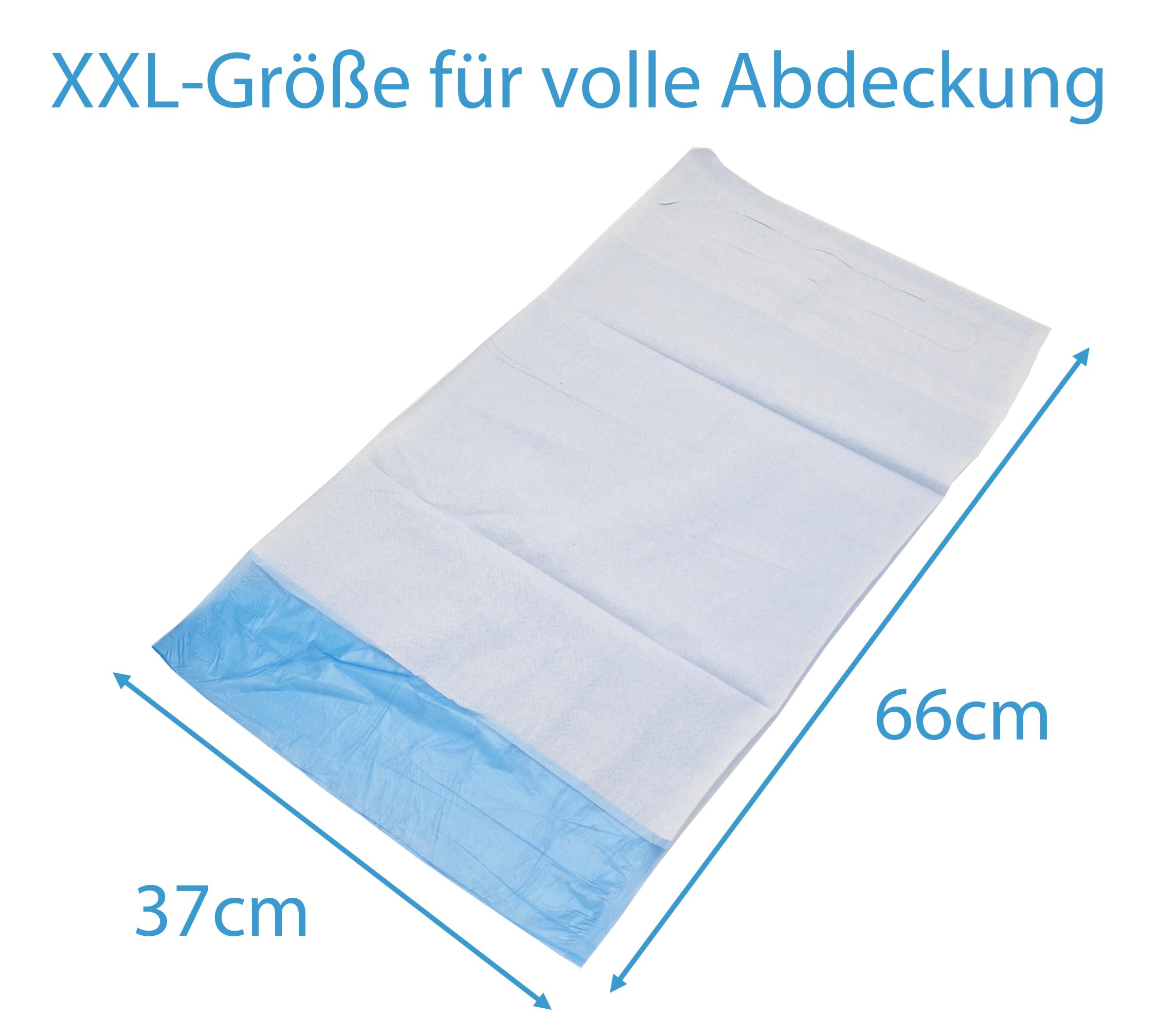 Tiga-Med Esslätzchen für Erwachsene 66x37 cm | Einweg Lätzchen mit Auffangtasche | Zellstoff verstärkt mit wasserdichter PE-Folie | Schutz vor Flecken & Nässe bei Pflege & Mahlzeiten
