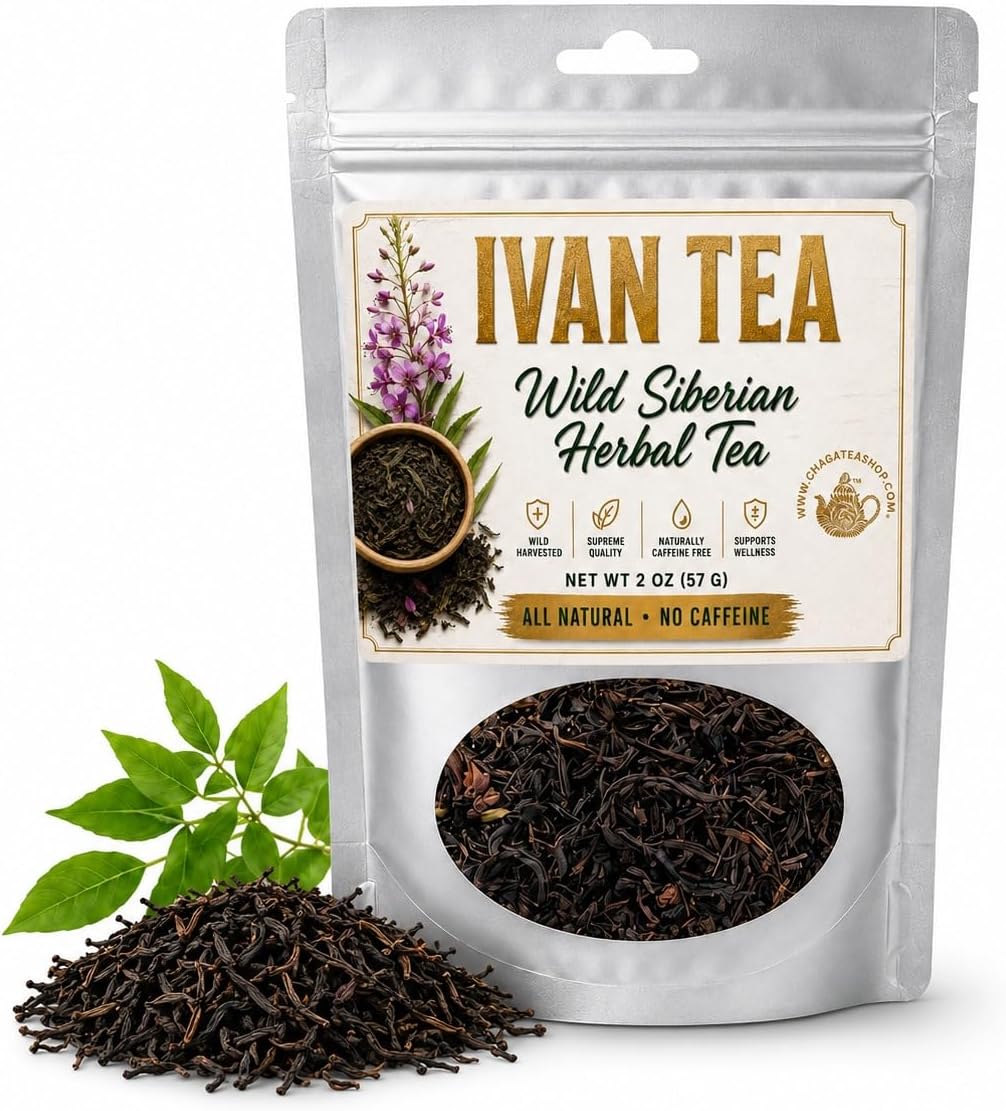 Siberian Fermented Wild Ivan Chai Loose Herbal Tea All Natural, No Caffeine (NET WT 2 OZ (57G))