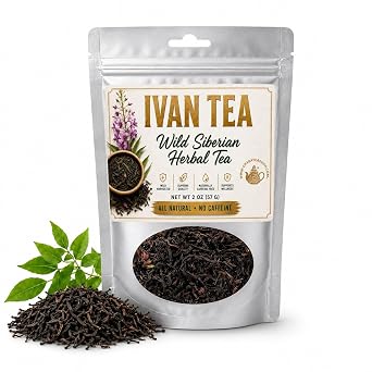 Siberian Fermented Wild Ivan Chai Loose Herbal Tea All Natural, No Caffeine NET WT 2 OZ 57G