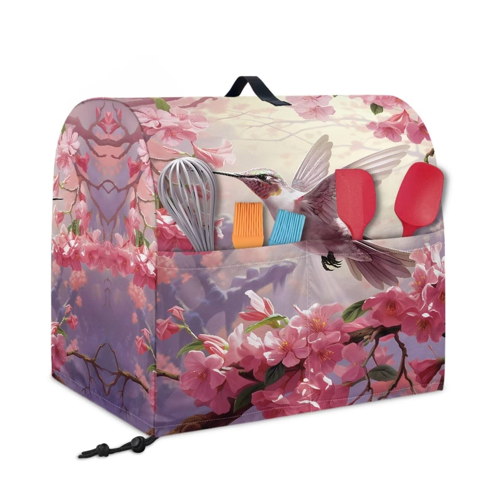 Voxugoniy Kitchen Mixer Cover, Hummingbird Design Washable Dustproof Kitchen Mixer Cover Foldable Portable Stand Mixer Cover for Kitchen Appliance Home Decor