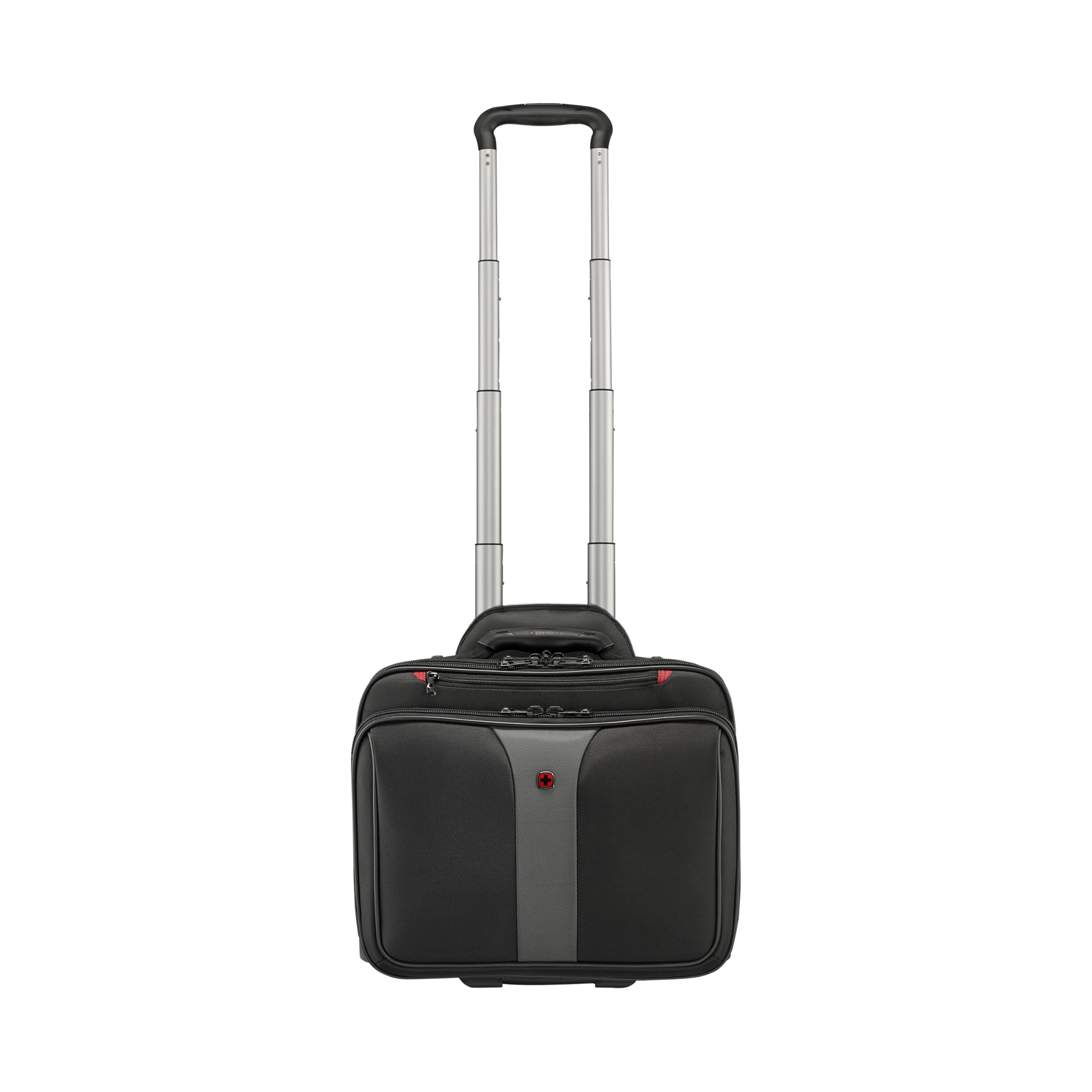 WENGER Trolley Porta PC Patriot, Notebook fino a 17”, Tablet fino a 10’’, Cartella con Ruote, Organizer, 38 l, Uomo Donna, Ufficio Viaggi di Lavoro, Nero, Sostenibile, 612259