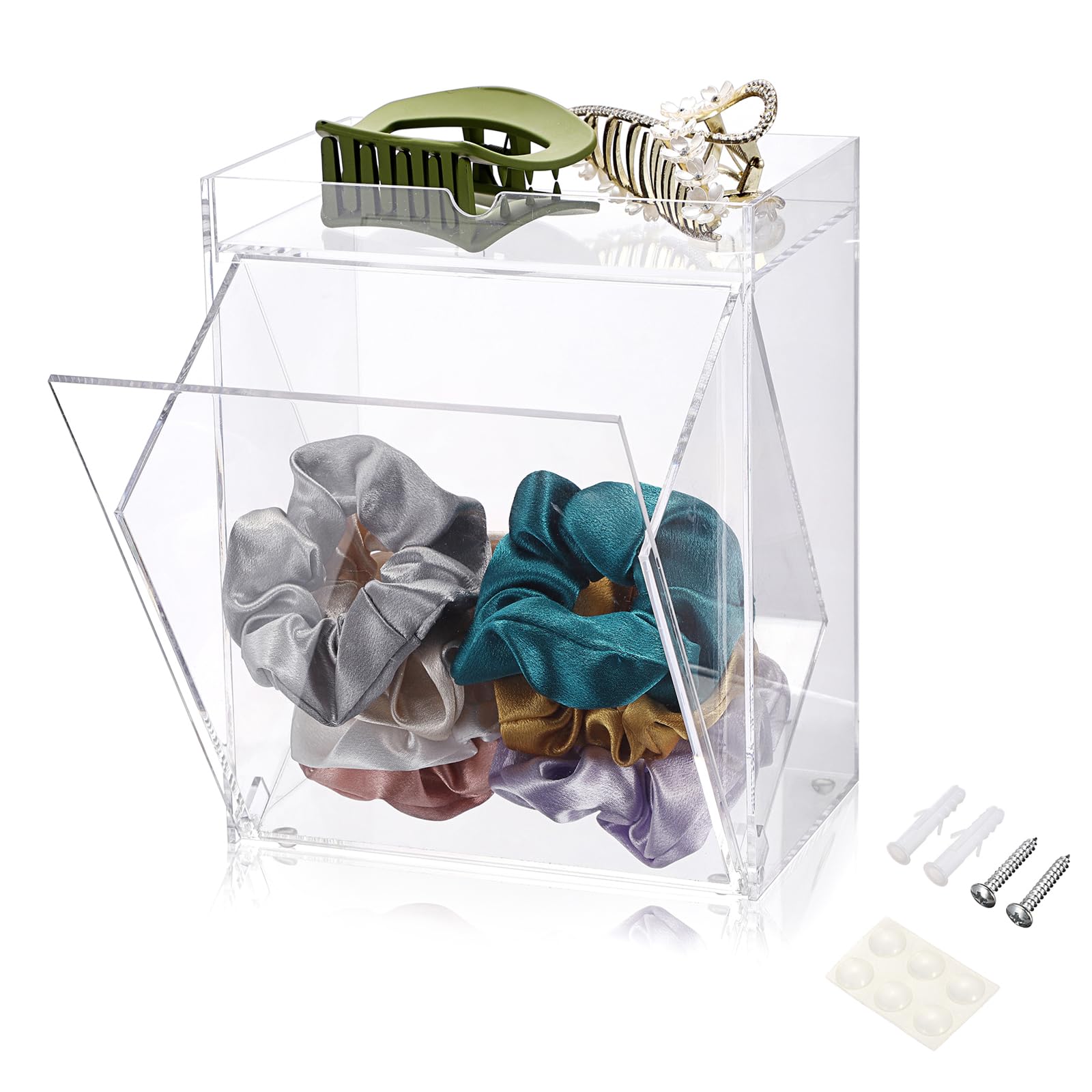 Boîte de rangement suspendue en acrylique transparent Hipiwe pour mur et placard