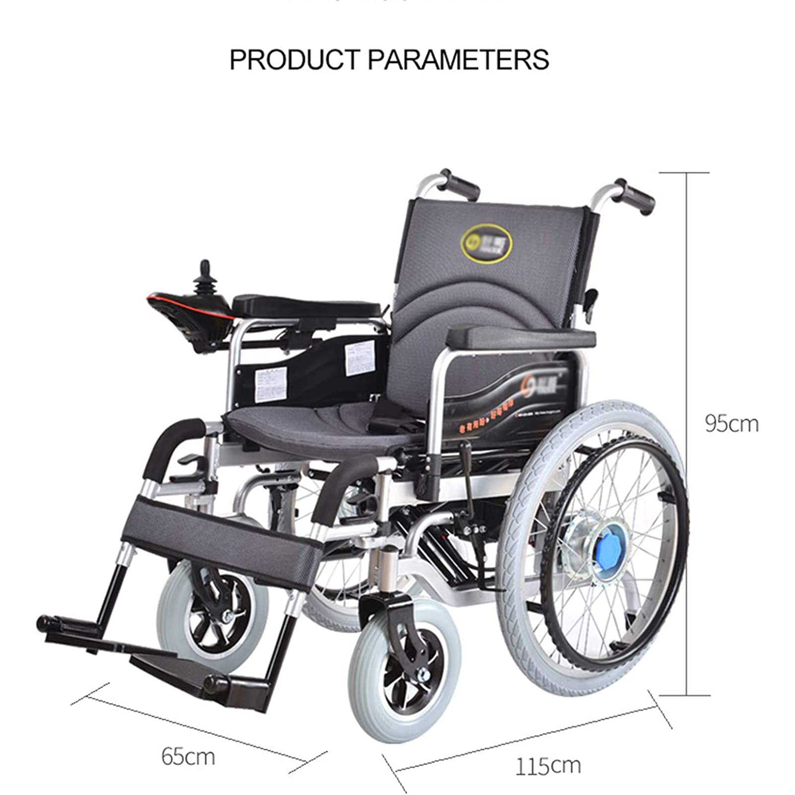 Silla De Ruedas Eléctrica Plegable, Silla De Ruedas Todo Terreno Premium con Motor Dual De 500W, Rueda Trasera Grande De 28.8", para Ancianos O Discapacitados, Capacidad De Peso 120Kg