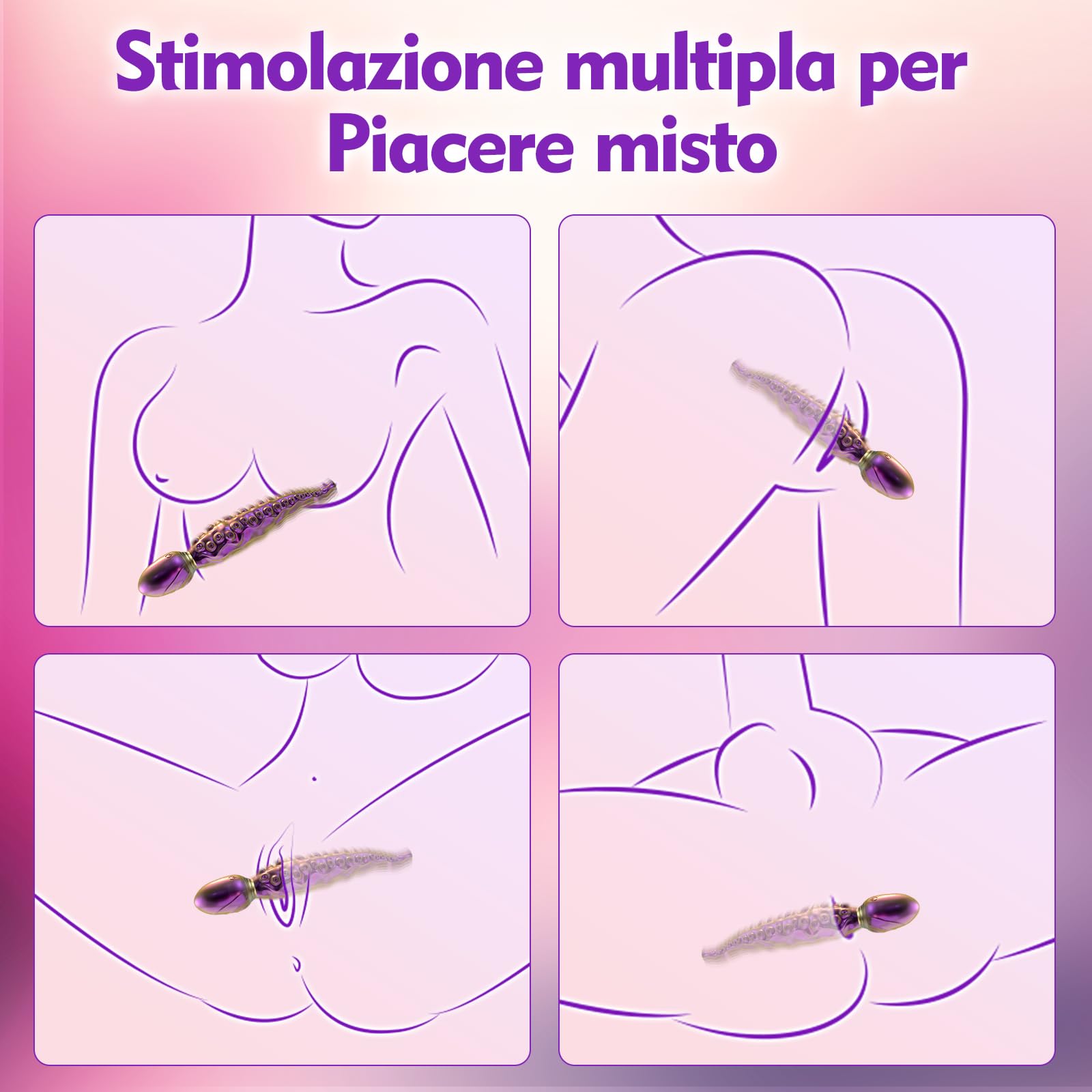 Sex Toys Vibratoreper Donna Professionale-Vibratore Donna Doppia Stimolazione Clitoride e Vagina con 10 Modalità Vibrazione,Vibratoreper Donna Realistico per Punto G Squirting Sex Toys Coppia Donna.