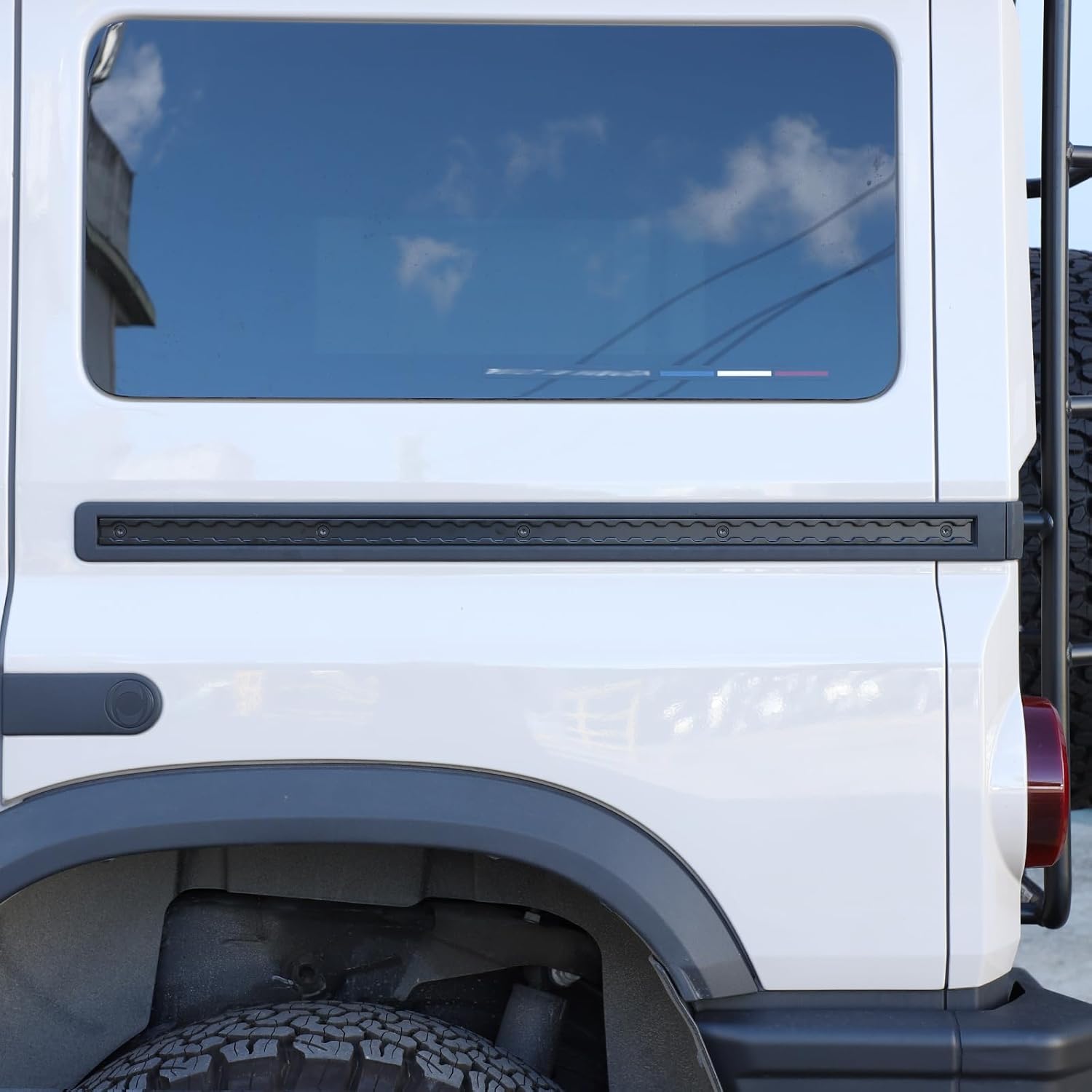 Exterior Rear Utility Belt Rails for INEOS Grenadier 2020-2025 Accessories, Rear Trunk Side Expansion Slot Utility Rail, Rear Quarter Panels Upper L-Track Rails Rack Shelves, Aluminum Alloy (Black)