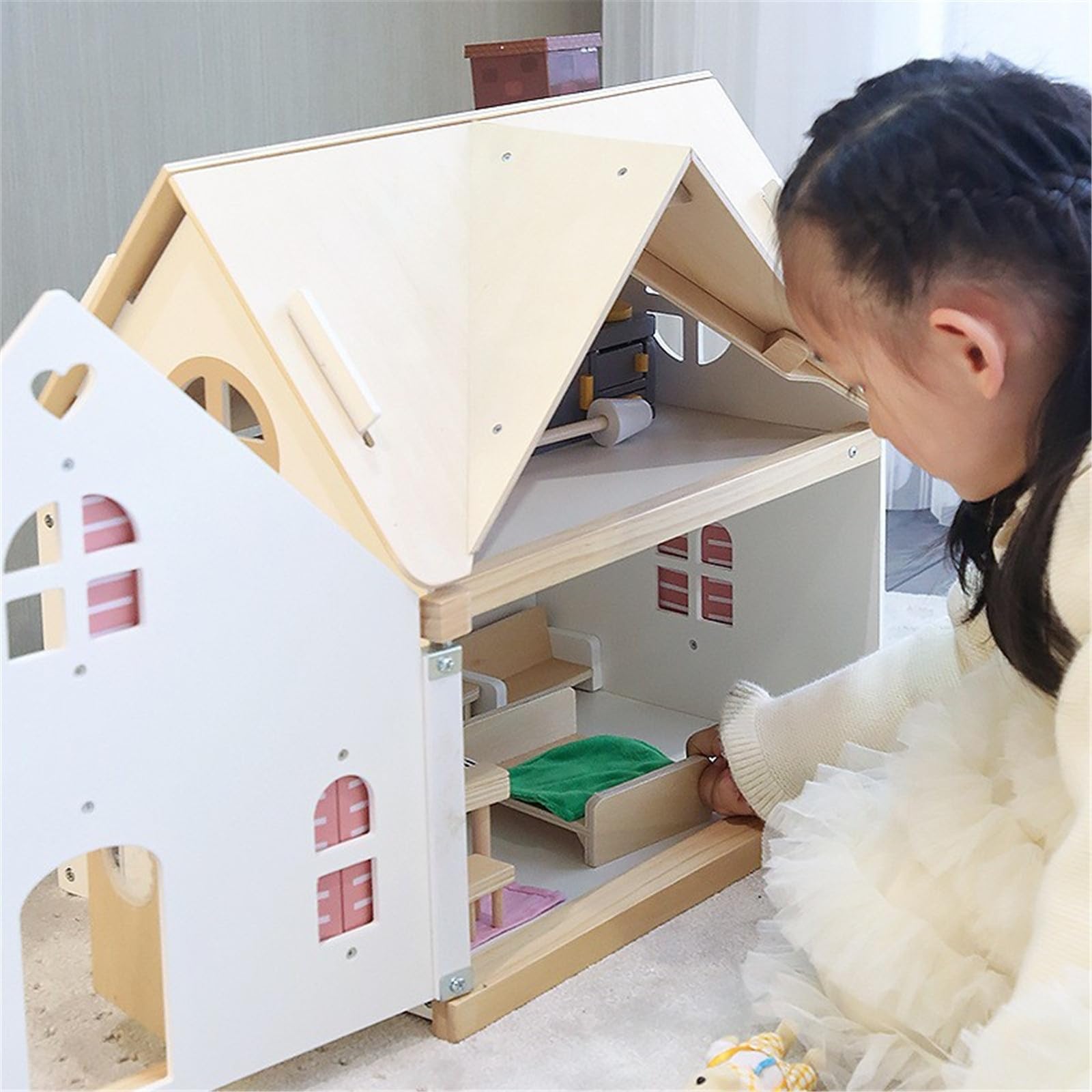 木のおもちゃ ドールハウス 里の木のおもちゃ みのる」(里のみのる工房)|「木製ボックス型のドール