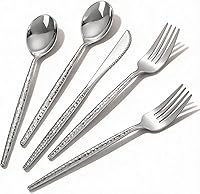 Vista 8 de WILLIFE - 120 cubiertos de plástico negro, cubiertos de plástico resistente, incluye 40 tenedores, 40 cucharas, 40 cuchillos, juegos de utensilios