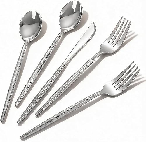 Miniatura 8 de WILLIFE - 120 cubiertos de plástico negro, cubiertos de plástico resistente, incluye 40 tenedores, 40 cucharas, 40 cuchillos, juegos de utensilios