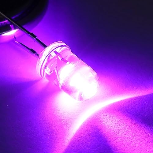 Miniatura 20 de 100 bombillas LED transparentes, diodos de emisión de luz, 0.2 pulgadas (multicolor)