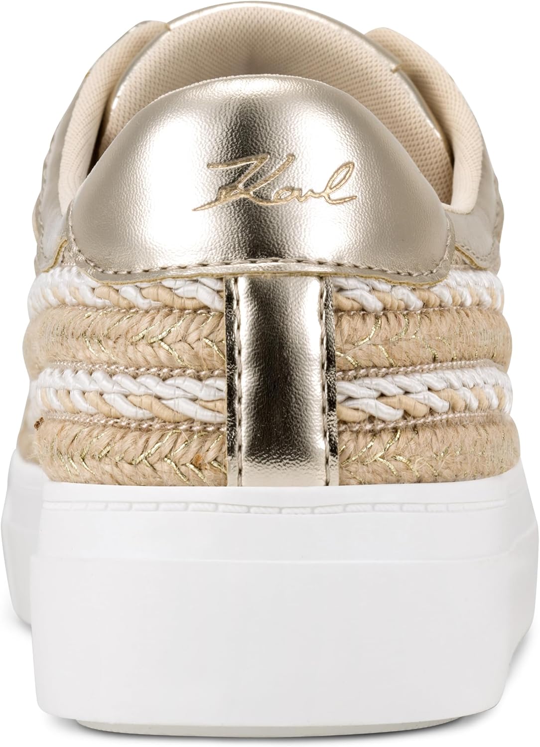Karl Lagerfeld Women's Cate Lace Up Sneaker with Espadrille Detail