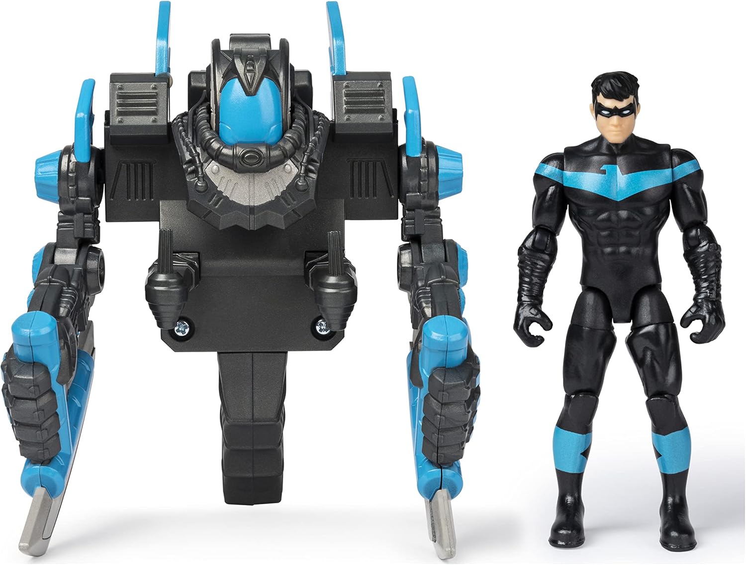 BATMAN, 4-Inch NIGHTWING Mega Gear Deluxe Action Figure with Transforming Armor