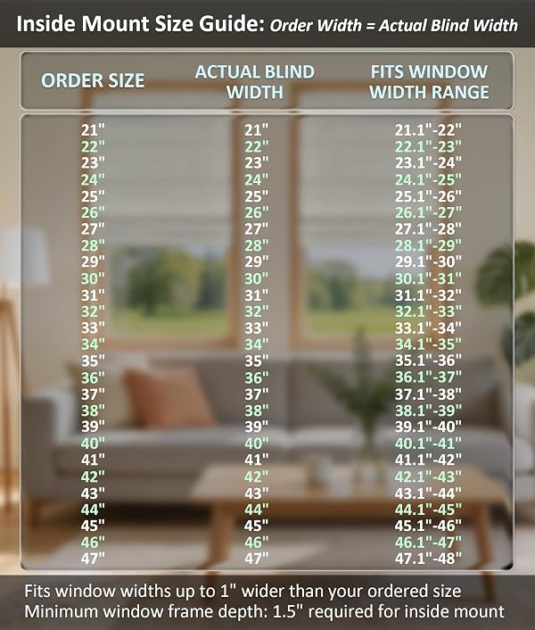 EINZUFUF Blackout No Drill Roman Shades, 26" W x 64" H, Off White by EINZUFUF - Image 6