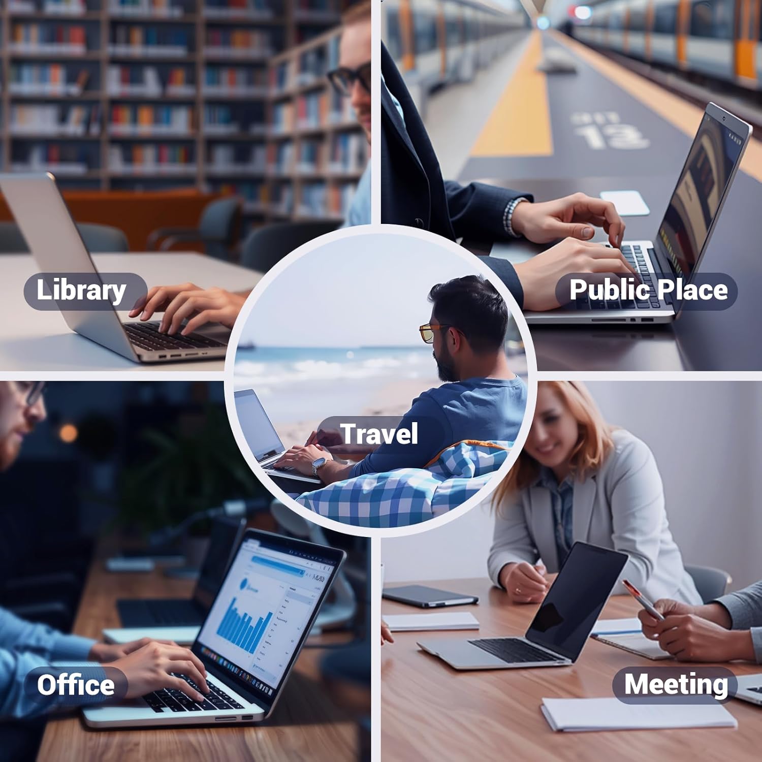 Strong Magnetic Privacy Screen Compatible with MacBook Pro 13 inch 2016-2022 M1,M2 Macbook Air 13 inch 2018-2021 M1 A1706 A1708 Upgraded Removable Screen Protector for Mac 13 Privacy Filter Anti Glare