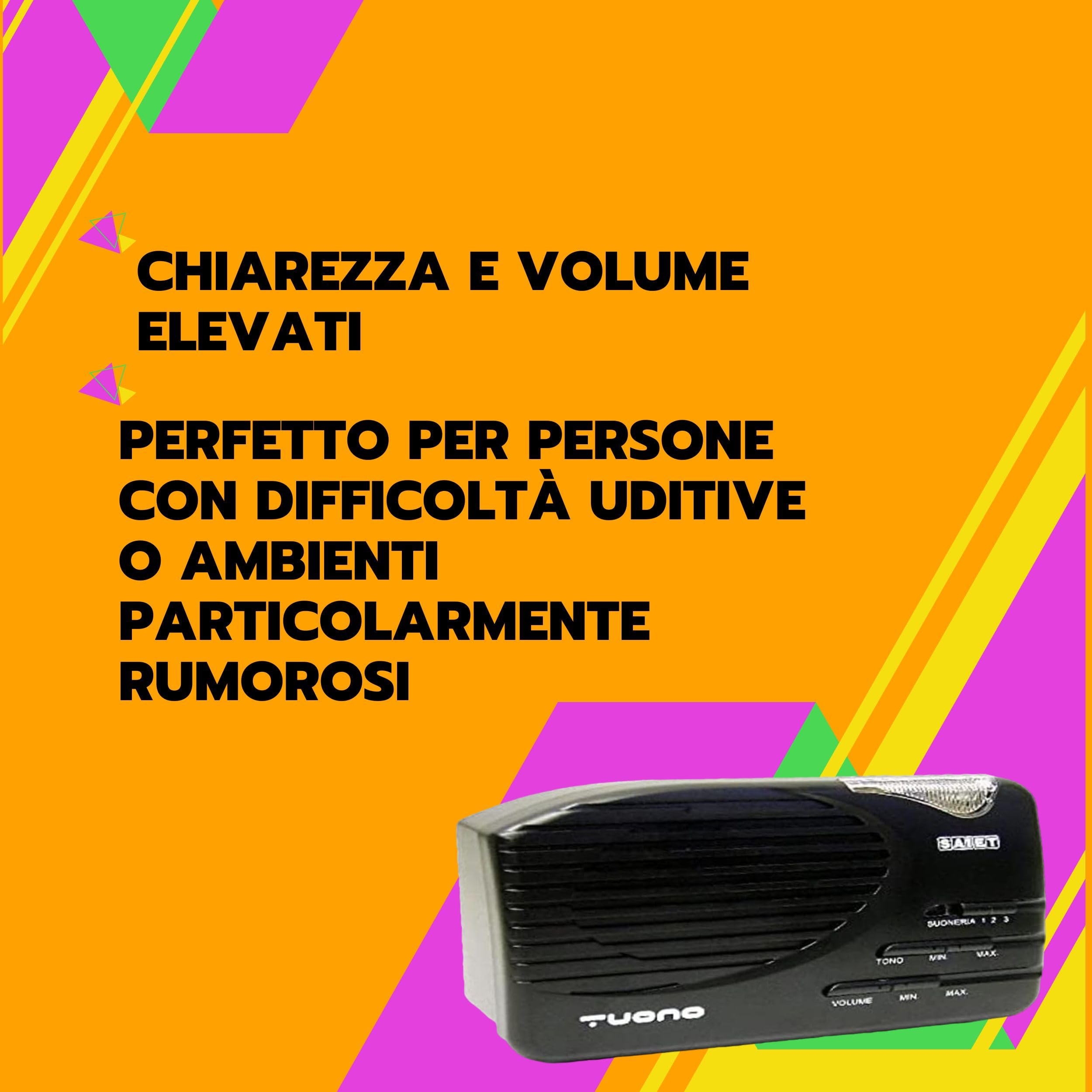 SAIET - TUONO Fixed Telephone Ringtone Amplifier - Intercom Amplifier for the Elderly