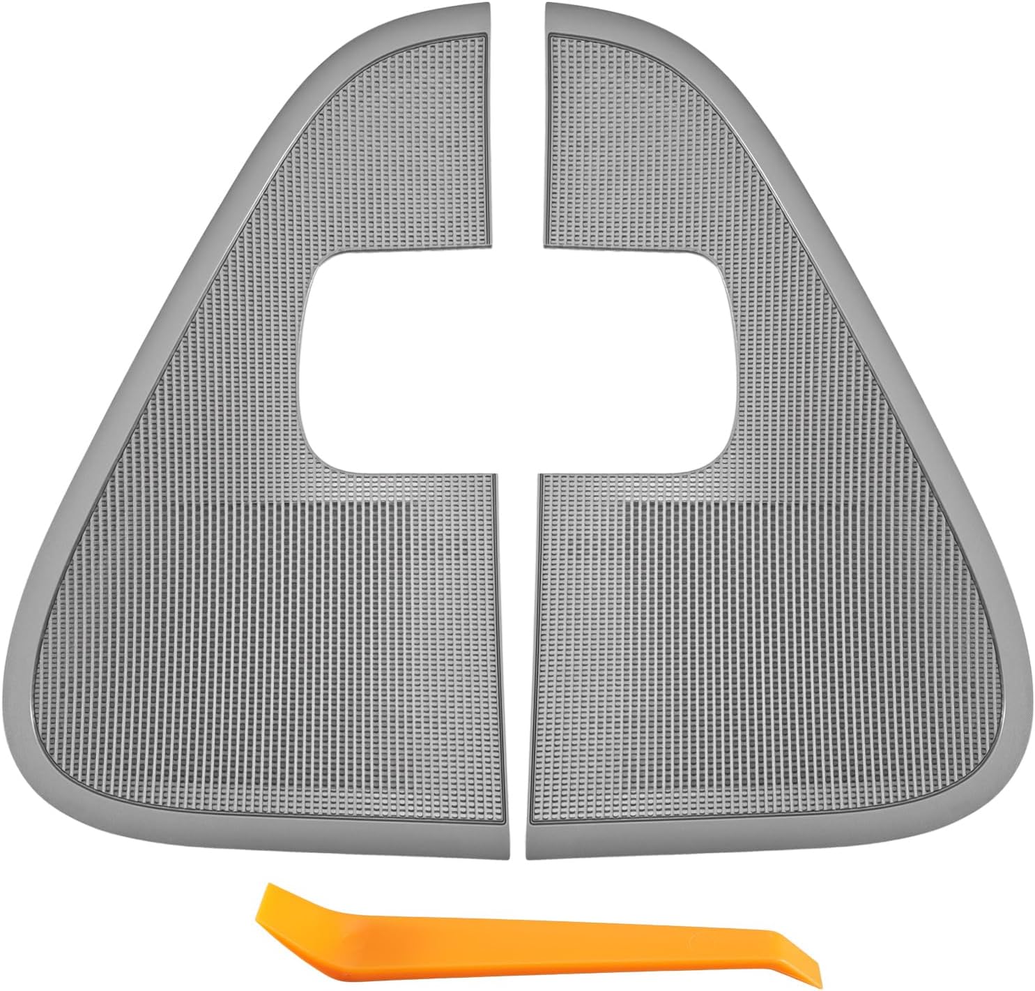 Front Door Speaker Grille Panel Cover Fit for Ford F150 2004 2005 2006 2007 2008, Gray Speaker Guard Replace 5L3Z-18979-BAA 5L3Z-18978-BAA, 1Pair