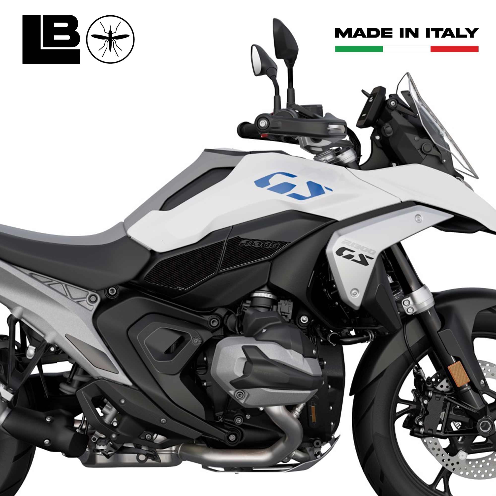 labelbike - Autocollants 3D Moto Côtés sous Le Réservoir Protection et Décoration en Résine Compatible avec BMW R1300GS