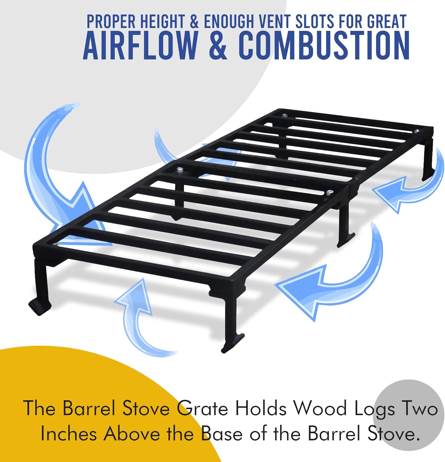 Burn Barrel Grate Perfect for 30-55 Gallon Barrel Metal Barrel - Grate for Wood Stove Camping Equipment Barrel Stove Kits - Barrel Woodstove Kit for Emergency Heating & Cooking and Survival……