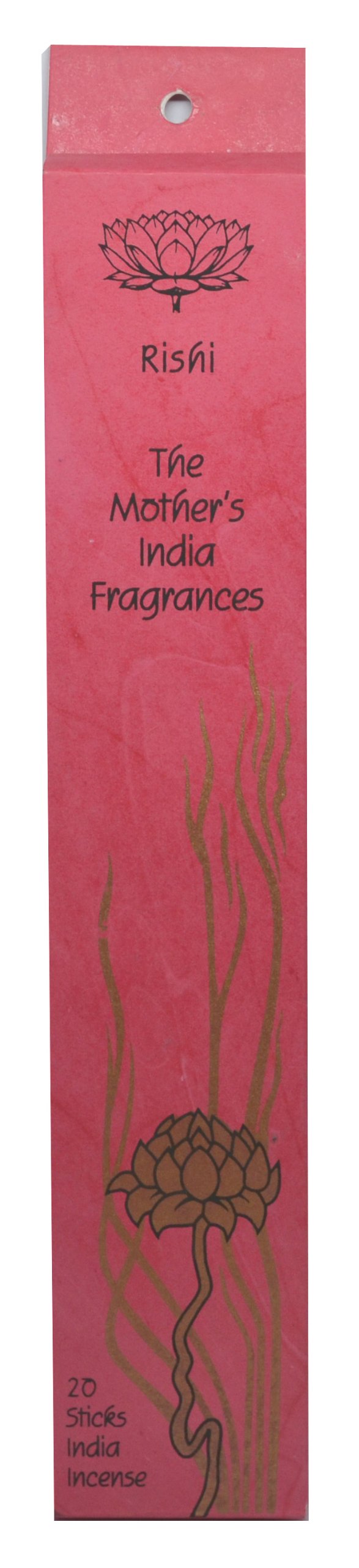 The Mother's India Fragrances Rishi Sweet Rose, Jasmine And Violet High Quality Fair Trade Handmade Incense 20 Joss Incense Sticks Smells Beautiful Burn Time 1-2 Hours
