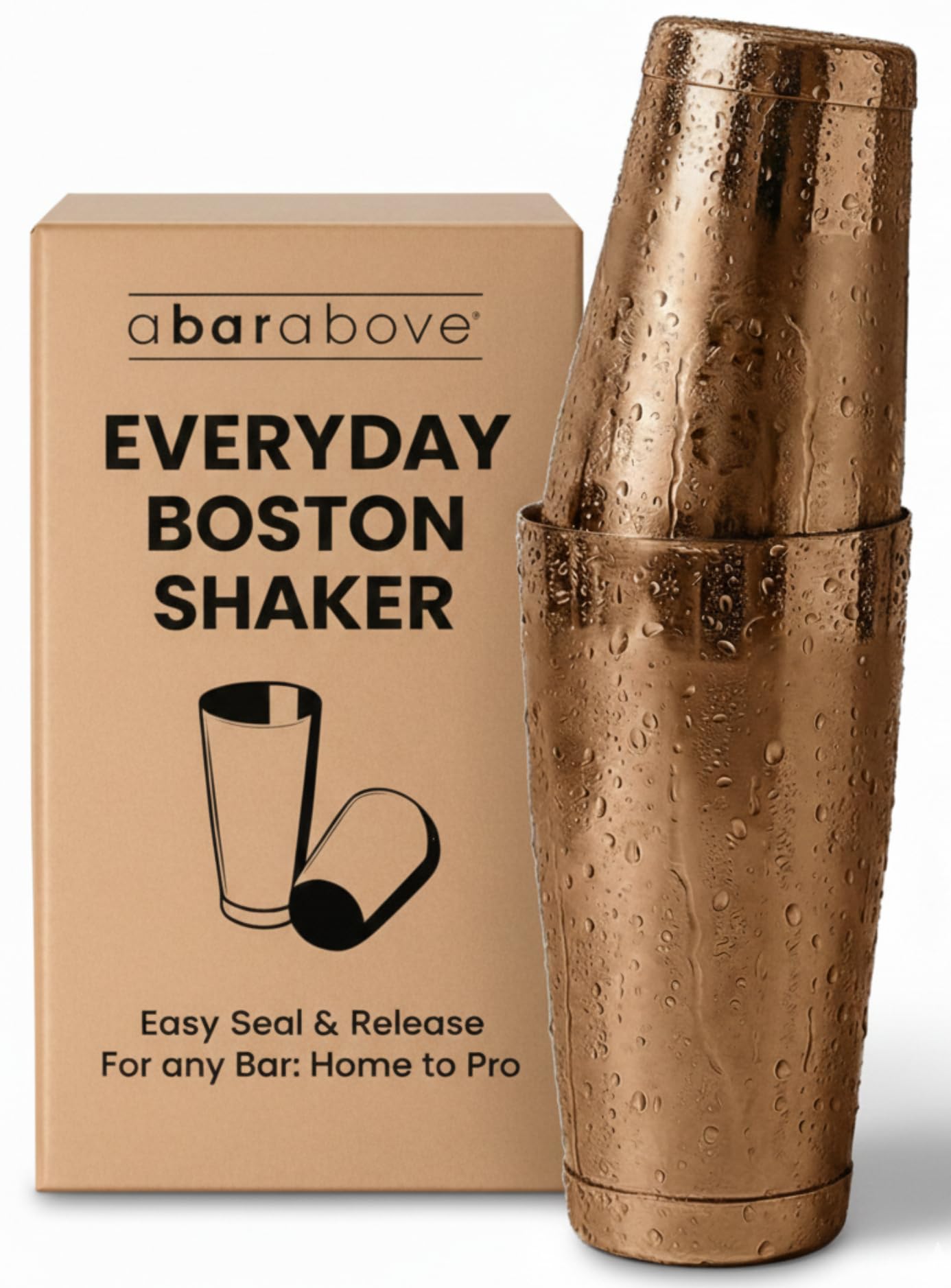 Professional Boston Shakers Set 18 oz Weighted Stainless Steel Cocktail Shaker Set for Bartenders, Premium 304 Steel Bar Shaker, Essential Bartending Tools for Mixing Drinks