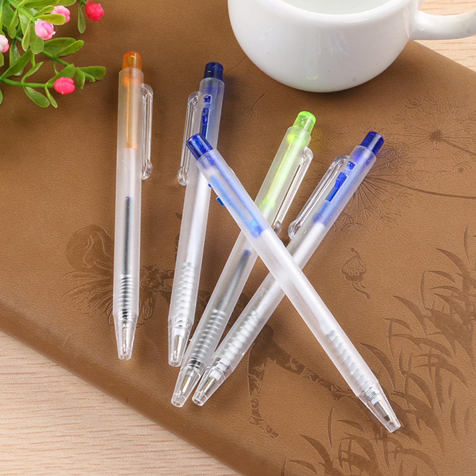 Lot De 40 Stylos à Bille Rétractables - Stylos Simples Et Pratiques Pour étudiants, Bureau, école, Cadeaux