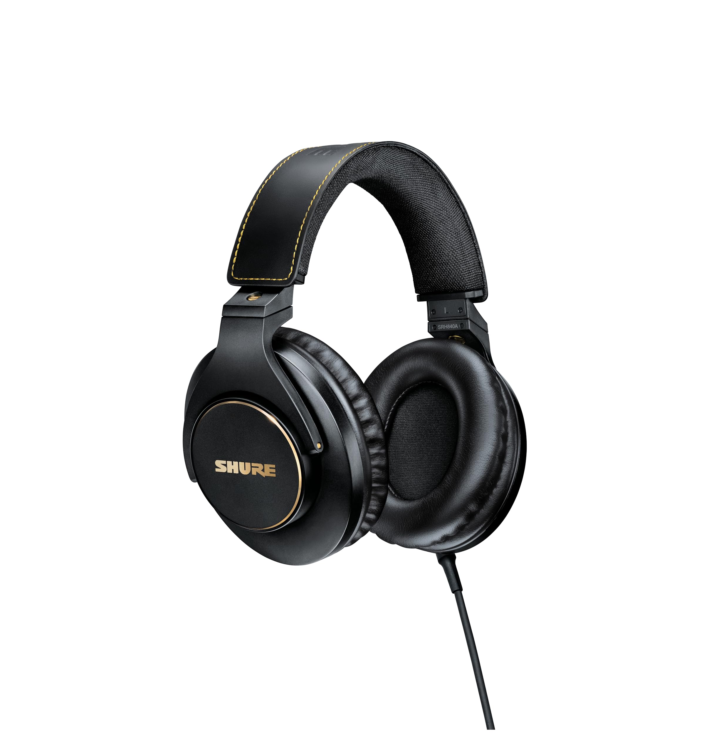 Shure SRH840A Over -Ear Over -Ear -Kabel -Kopfhörer für kritisches Hören und Überwachung, professionelles Headset, überlegener detaillierter Klang, zusammenklappbares Design - 2022 Version