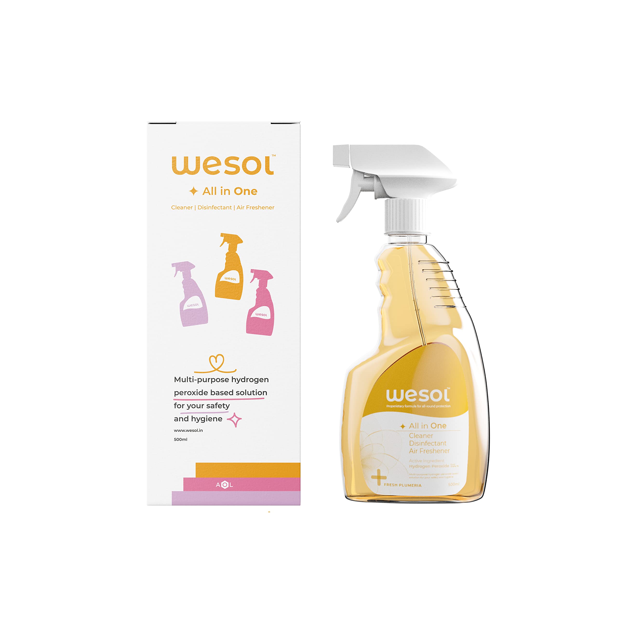 Wesol Odour and Urine Smell Remover Pet Area Disinfectant & Freshener (Food Grade) for Dog and Cat with Fresh Plumeria Fragrance 500ml (Pack of 1) (B09HMLBLWP) Amazon Price History, Amazon Price Tracker