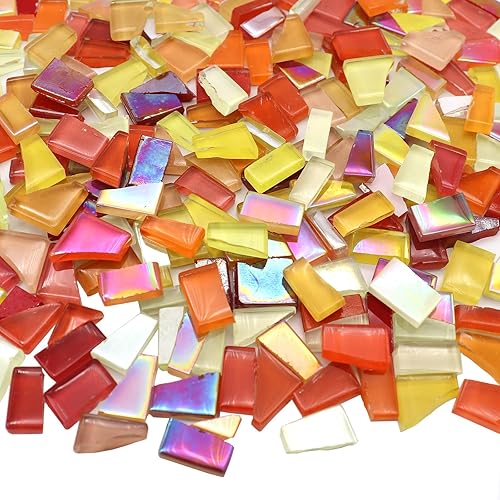 Vista 17 de LITMIND Azulejos de mosaico de vidrio irregulares mixtos morados para manualidades de arte, suministros de fabricación de mosaicos de 9 onzas, kits