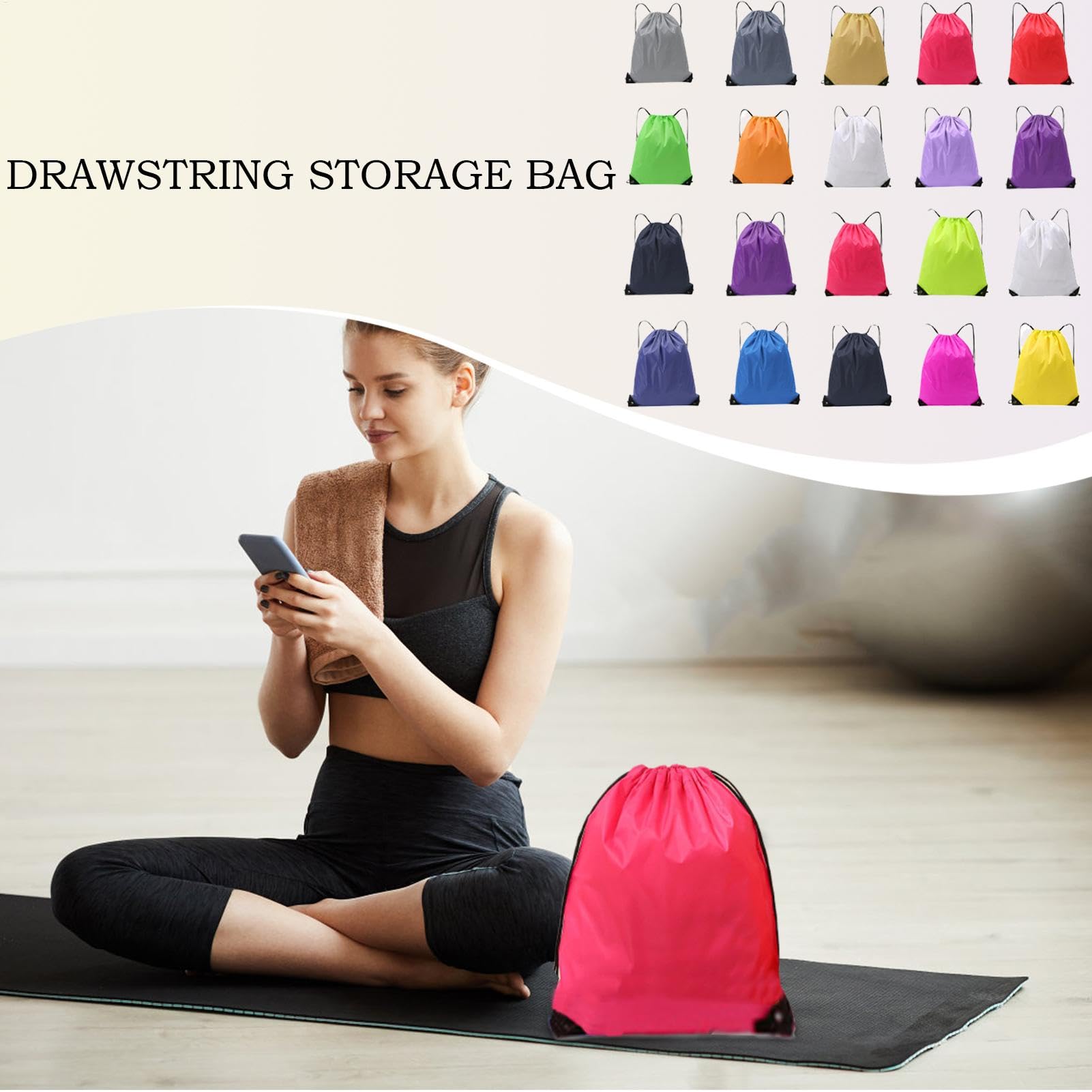 Bolsas de mochila con cordón, bolsa de gimnasio con cordón Mochila de