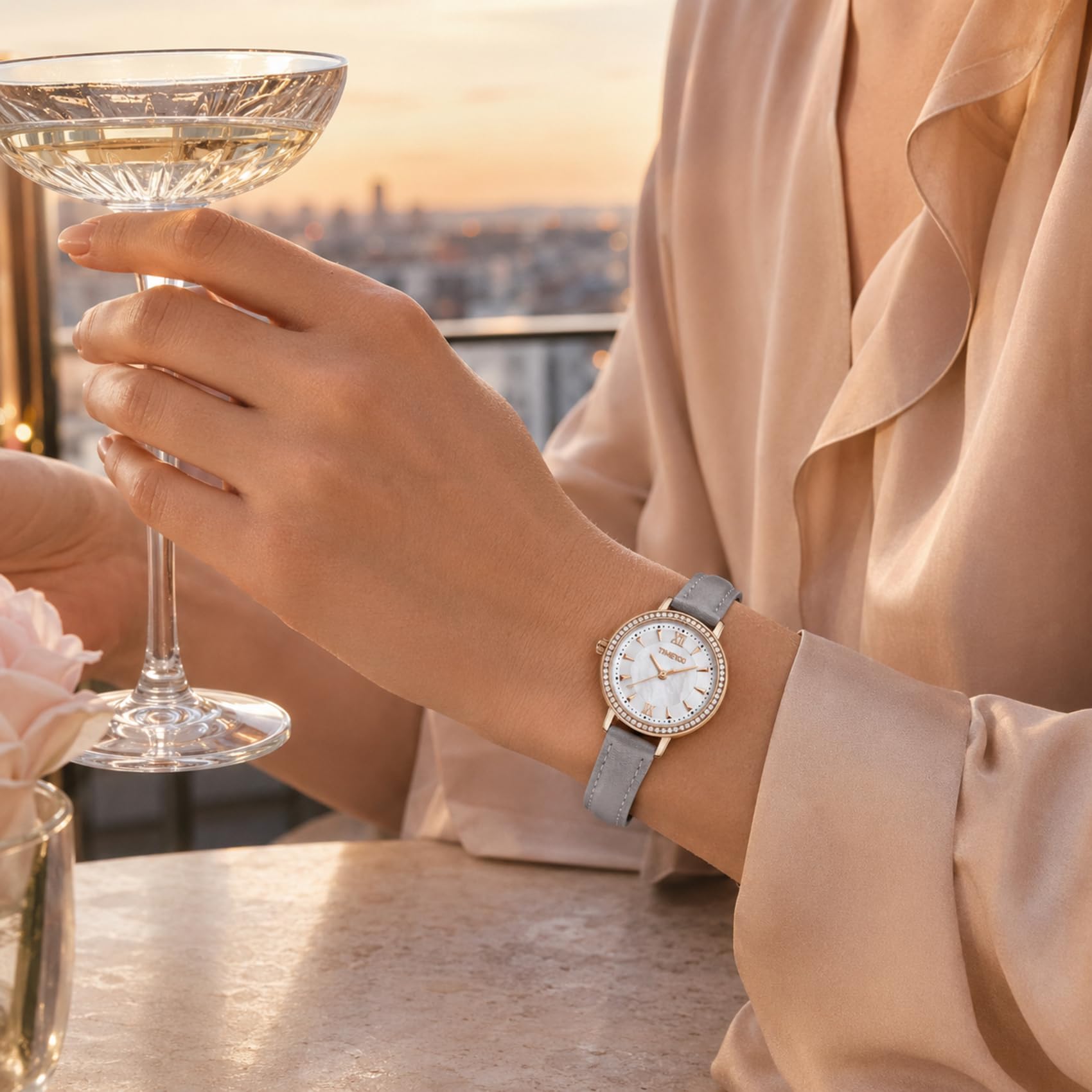 TIME100 Orologio da polso da donna con cinturino al quarzo, cinturino in | Orologio da donna Petite da donna, cinturino a cambio rapido, resistente all'acqua fino a 30 m, elegante orologio per tutti i