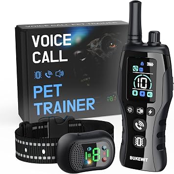 Dog Training Collar with 6 Training Modes, Voice Call, Flashlight, Security Lock, 4900FT Waterproof Dog Shock Collar with Remote Control, Rechargeable e Collar for Small Medium Large Dogs