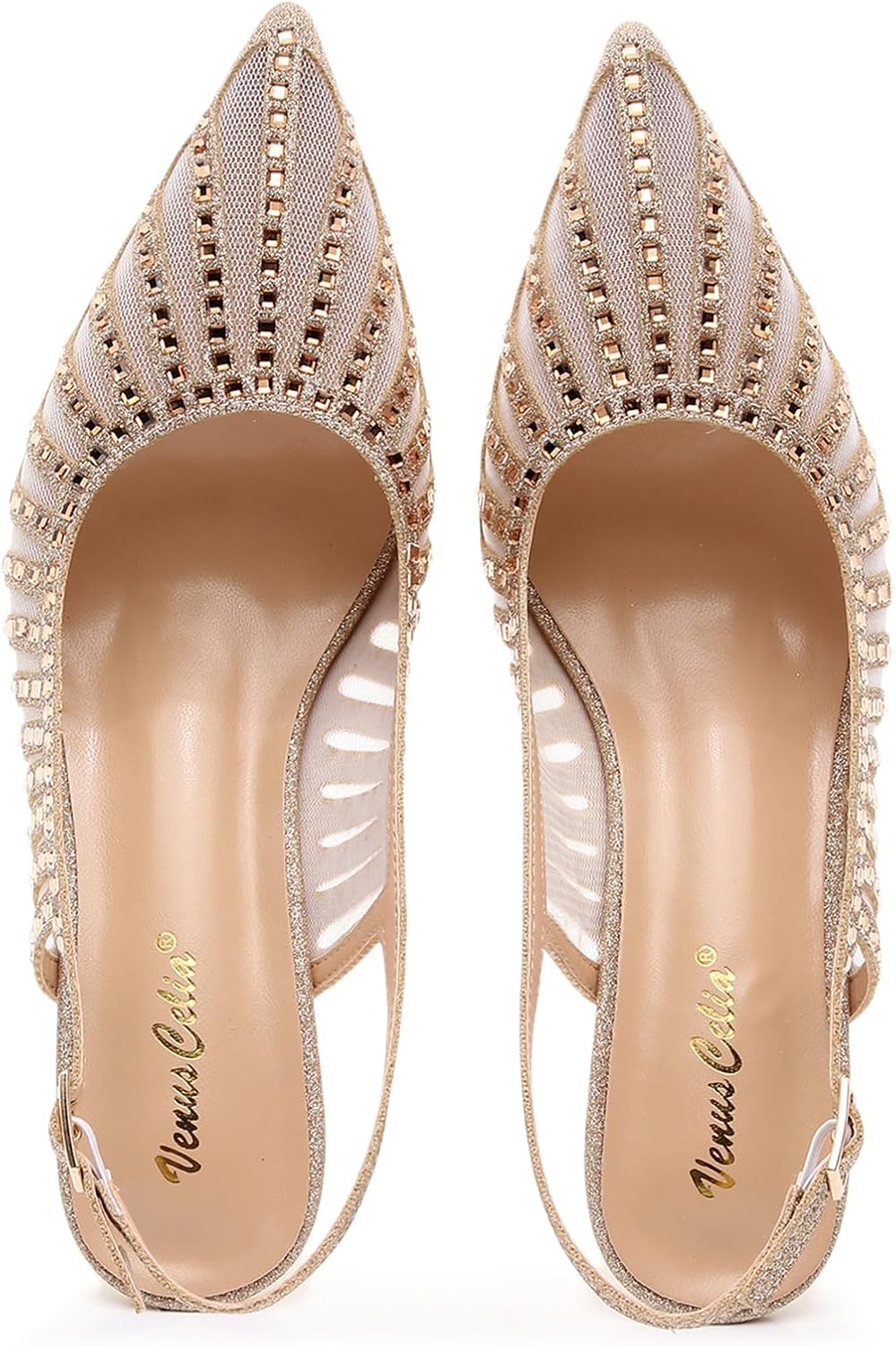 VenusCelia Women's Graceful Lady Slingback Pump Shoe - Image 4