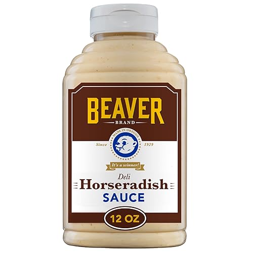 Beaver Salsa de rábano picante Deli, botella exprimible de 12 onzas