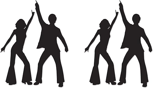 Miniatura 1 de Beistle Siluetas de baile de discoteca - Paquete de 2