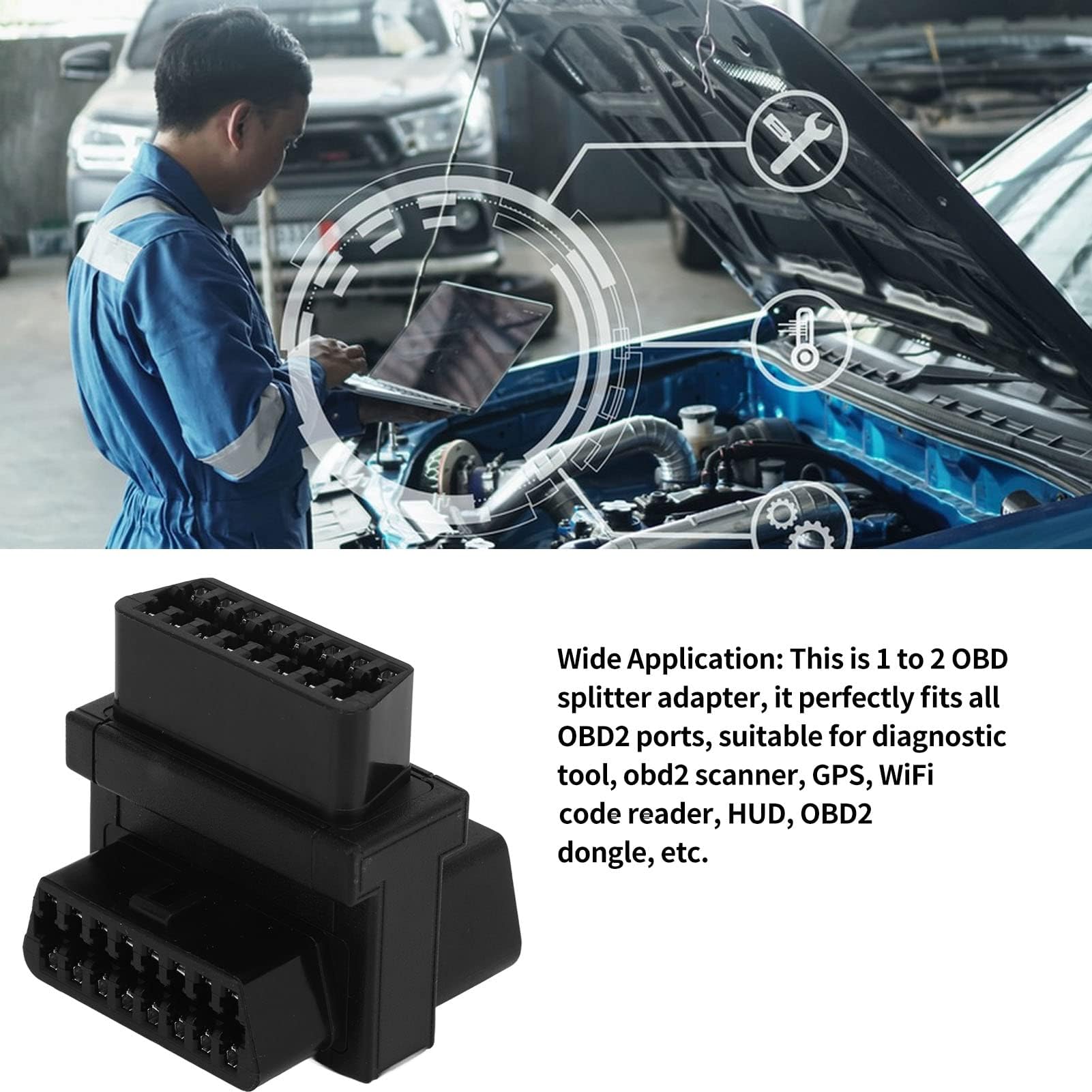 Kieszonkowy OBD2 OBDII Pełny 16 Pin Męski na 3 żeńskie 1 do 2 Kabel OBD Przejściówka Rozgałęziająca do Przedłużacza Diagnostycznego