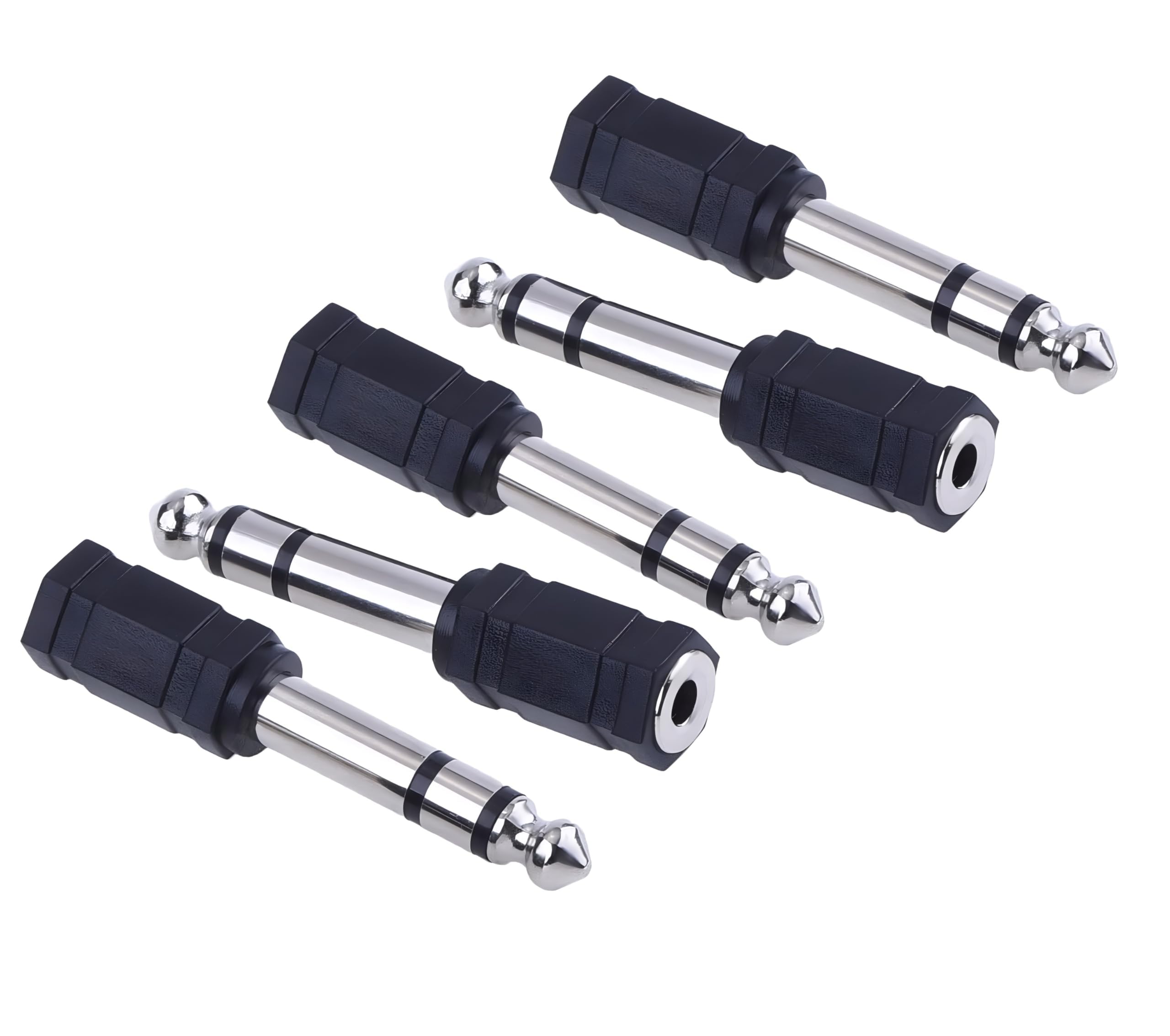 KNEUTRIX 6.35mm to 3.5mm Adapter (5 Pieces) 6.35mm (1/4") Stereo Male to 3.5mm (1/8") Stereo Female Audio Adapter – TRS Jack Converter for Headphones, Mixers, Amps, and Audio Devices-image-19