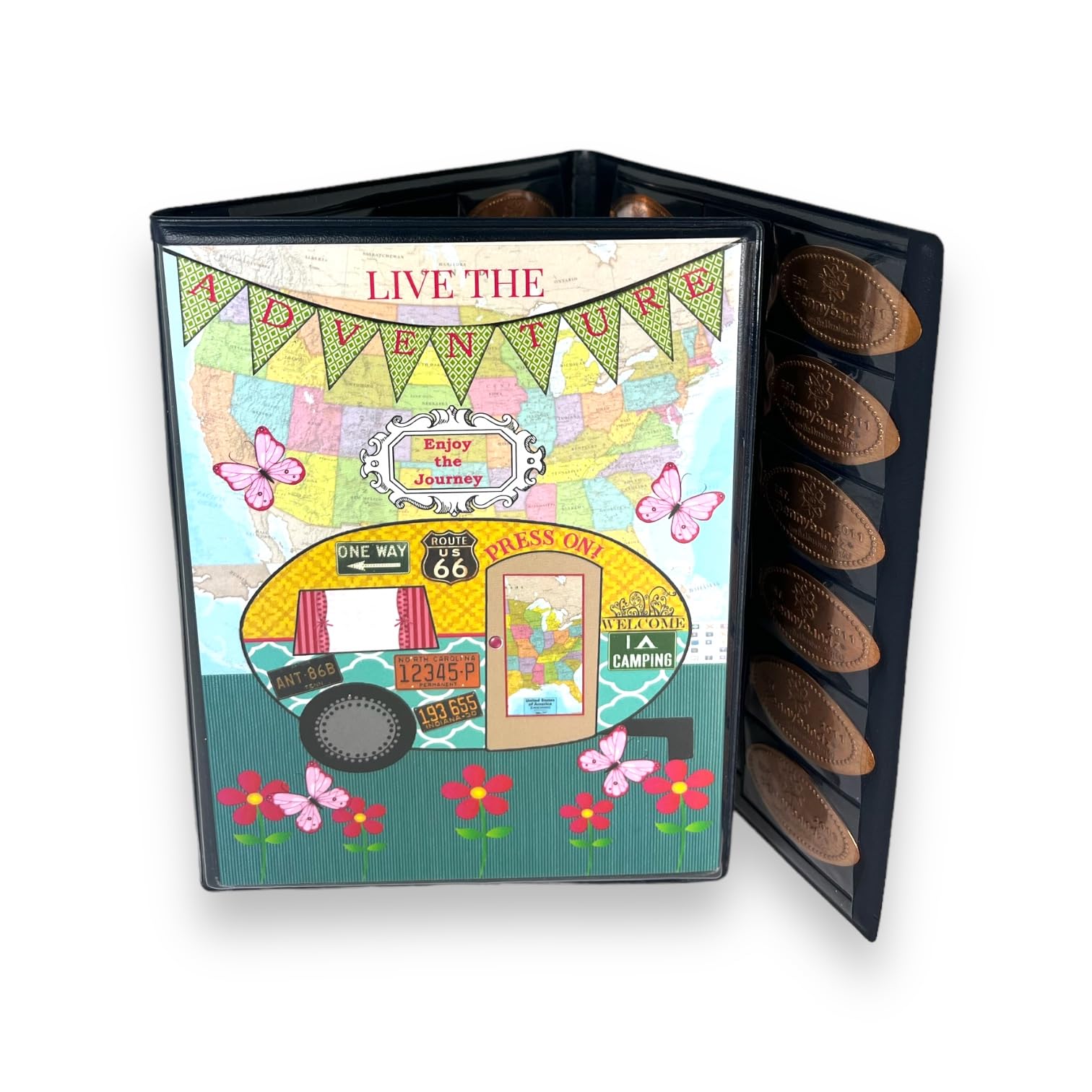 Amazon.com: Pennybandz Penny Postcard Tri-Fold Pressed Penny