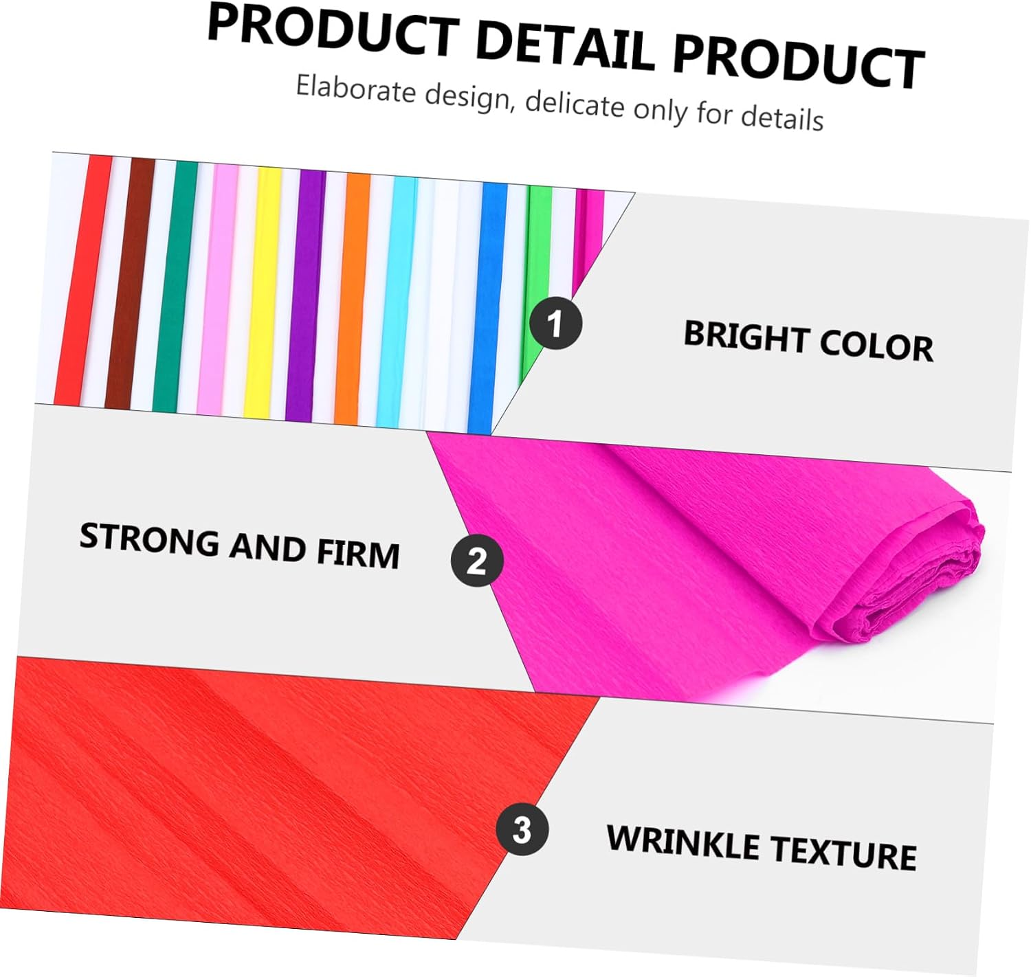 12 Rolls Flower Making Crepe Paper for Bouquet Wrapping and Crafts