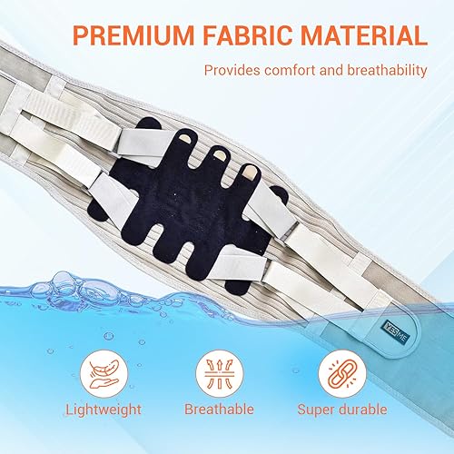 Miniatura 2 de Soporte de espalda baja para hombres y mujeres, mejora la postura, apoya el dolor de espalda de hernia de discos, dolor de ciática, elástico y