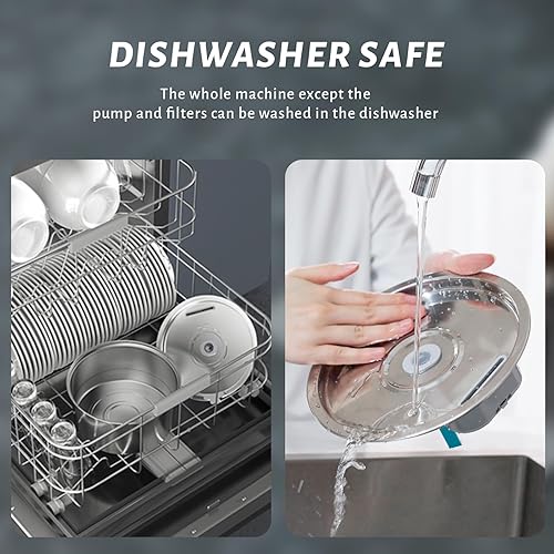 Miniatura 7 de DOOOB - Fuente de agua para gatos, dispensador de agua de acero inoxidable de 3.2L/108OZ para mascotas, fuente de agua automática de metal