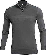 Sykooria Pullover Herren 1/4 Half Zip Troyer Strickpullover Casual Rollkragenpullover Langarm Stehkragen Feinstrick Pulli Arbeitspullover Winterpullover Knitted Solid Sweater S-XXL