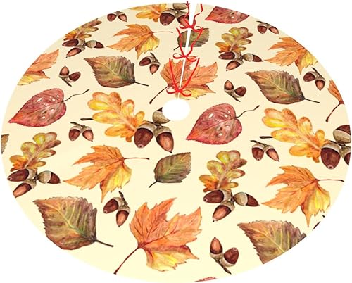 Miniatura 2 de Tapete de 36 pulgadas para falda de árbol de Navidad de cosecha de otoño, suministros divertidos de decoración de fiesta para Navidad, Halloween,
