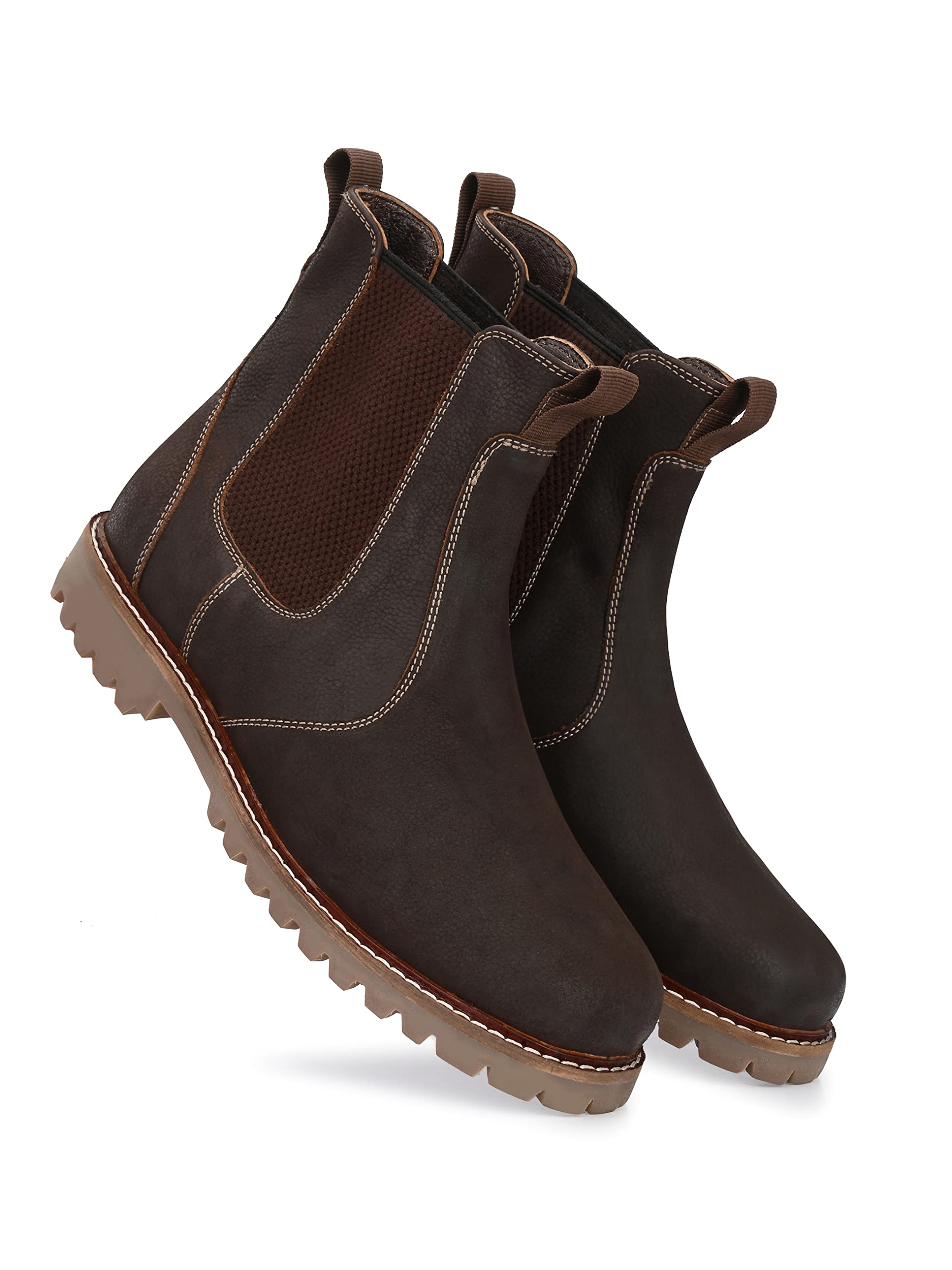 Harrytech London Pull-on High Ankle Durable Leather Boots for Men - [Brown][13uk] (B0BJ2GF69L) Amazon Price History, Amazon Price Tracker